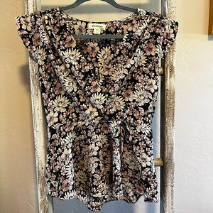 Floral peplum top